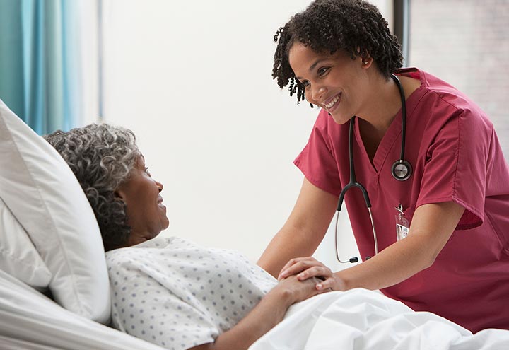 Nurse helping patient image